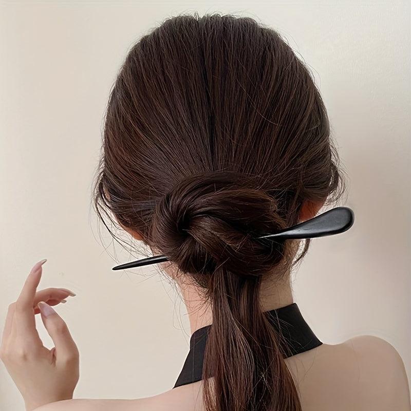 Minimalist Solid Hair Clip Chopstick Style Hair Bun Holder
