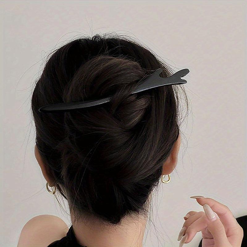 Minimalist Solid Hair Clip Chopstick Style Hair Bun Holder