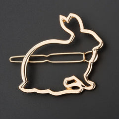 Metal Rabbit Bunny Hair Clip Easter Hair Accessory