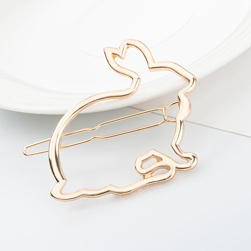 Metal Rabbit Bunny Hair Clip Easter Hair Accessory