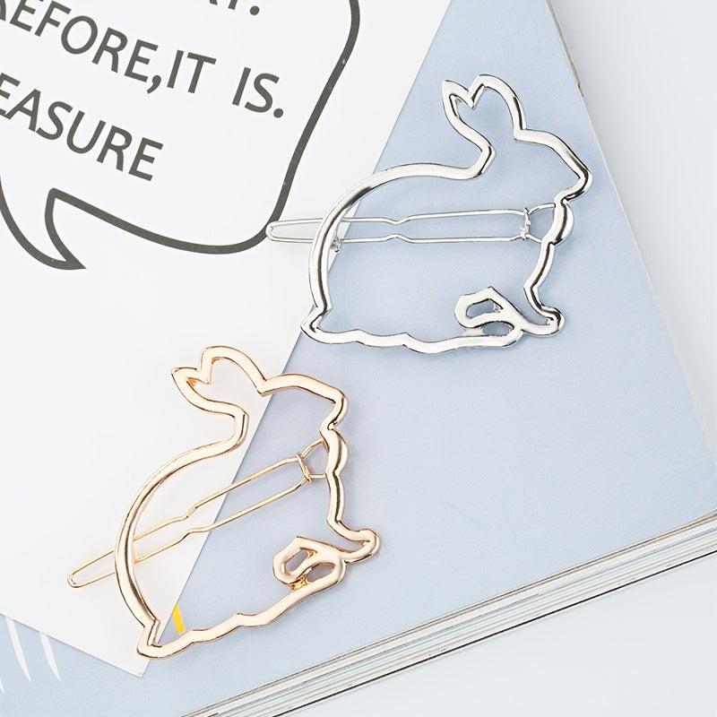 Metal Rabbit Bunny Hair Clip Easter Hair Accessory