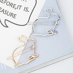 Metal Rabbit Bunny Hair Clip Easter Hair Accessory