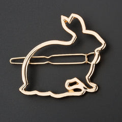 Metal Rabbit Bunny Hair Clip Easter Hair Accessory