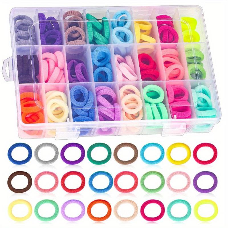 24 Colors Hair Styling Tools Set Elastic Ponytail Holder Hair Accessories