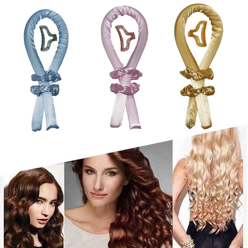Heatless Curling Rod Headband + Rollers for Long Hair