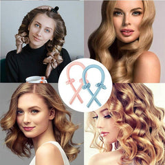 Heatless Curling Rod Headband + Rollers for Long Hair