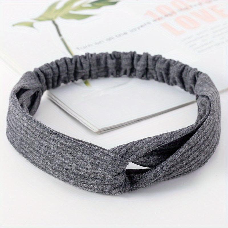 Knitted Cross Headband Face Wash Strap Headband Solid Elastic Hair Hoop