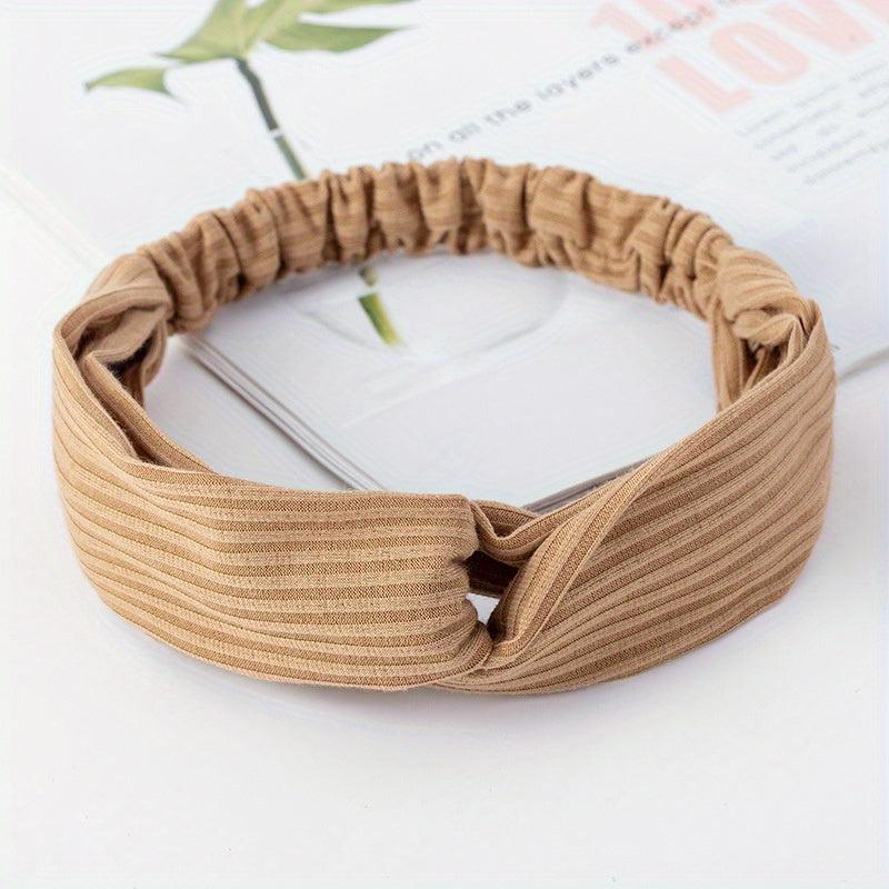 Knitted Cross Headband Face Wash Strap Headband Solid Elastic Hair Hoop
