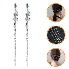 Snake Shape Hair Pin for Back Head Bun Updo Vintage Hair Accessory