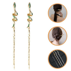Snake Shape Hair Pin for Back Head Bun Updo Vintage Hair Accessory