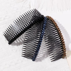 3pcs Crystal Rhinestone Hair Side Comb Set Braided Updo Hair Accessories