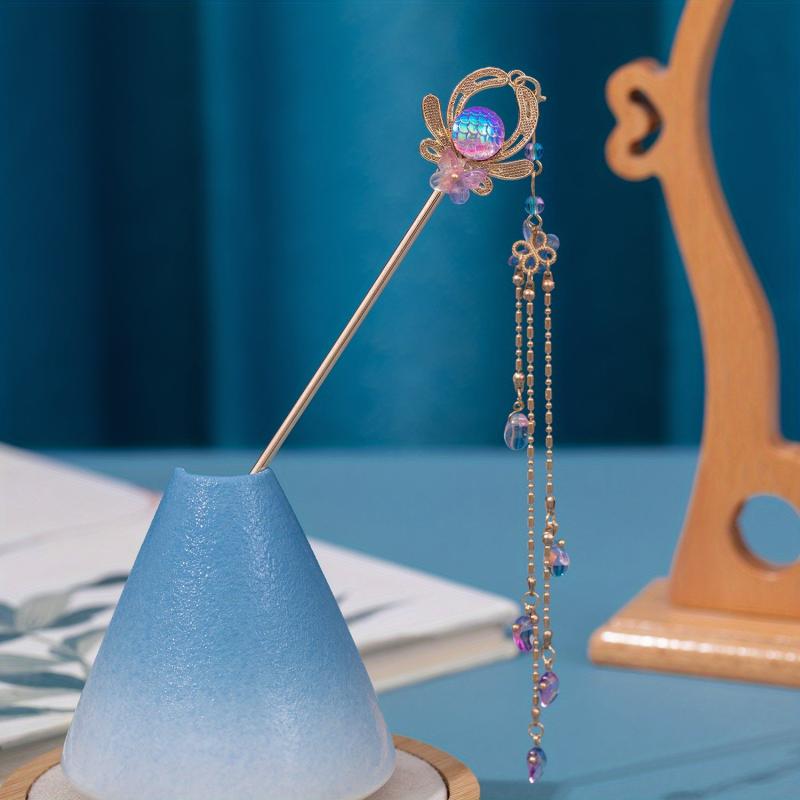 Ancient Style Headdress Hairpin Tassel Retro Women's Updo Hair Accessories