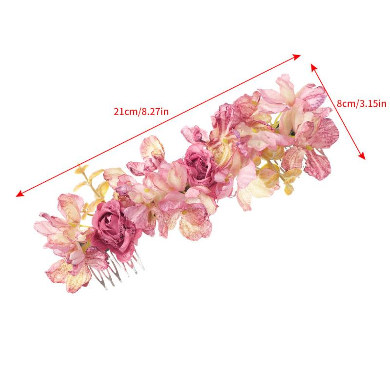 Bohemian Style Flower Hair Comb for Women