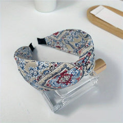 Boho Criss Cross Wide Headband for Women Girls