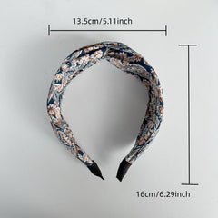 Boho Criss Cross Wide Headband for Women Girls
