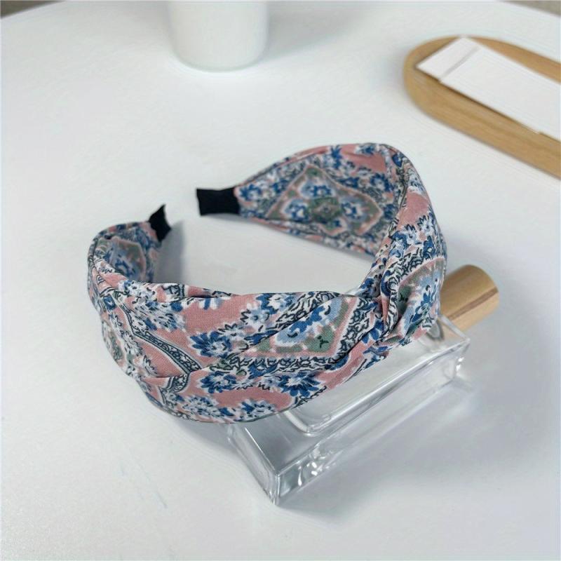 Boho Criss Cross Wide Headband for Women Girls