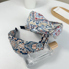 Boho Criss Cross Wide Headband for Women Girls