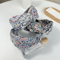 Boho Criss Cross Wide Headband for Women Girls