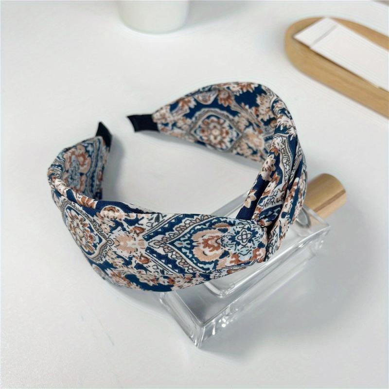 Boho Criss Cross Wide Headband for Women Girls