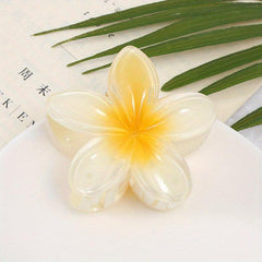 Frangipani-Shaped Hair Claw Nonslip Sweet Hair Claw for Women