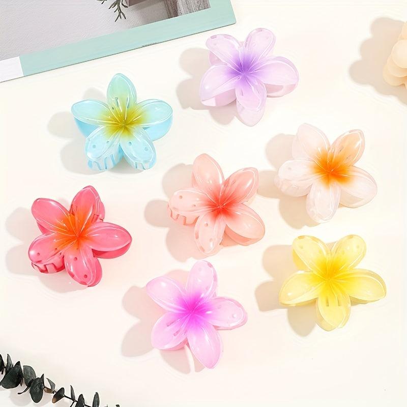 Frangipani-Shaped Hair Claw Nonslip Sweet Hair Claw for Women