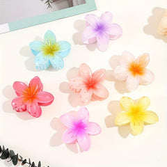 Frangipani-Shaped Hair Claw Nonslip Sweet Hair Claw for Women