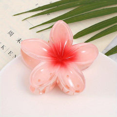 Frangipani-Shaped Hair Claw Nonslip Sweet Hair Claw for Women