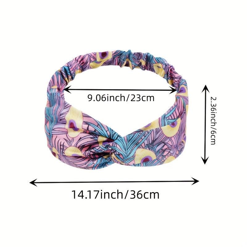 Women's Cross Leather Hair Bands Multicolor Bundle