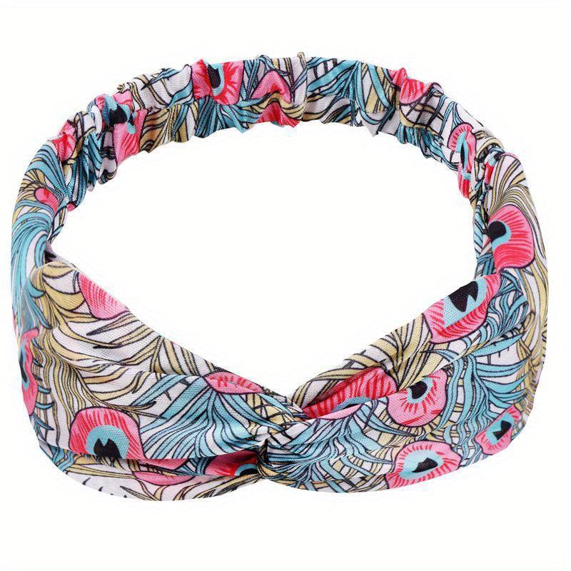Women's Cross Leather Hair Bands Multicolor Bundle