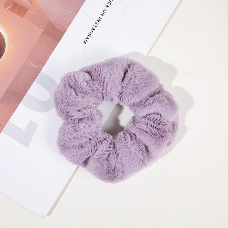 Solid Color Soft Scrunchie Hair Ties Ponytail Holder 1pc