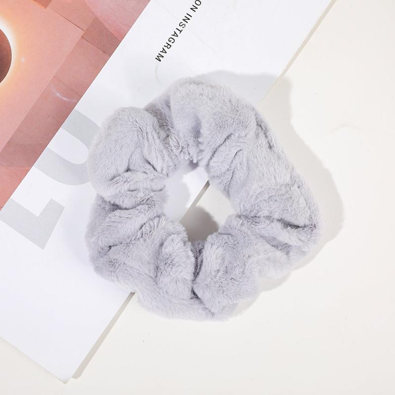 Solid Color Soft Scrunchie Hair Ties Ponytail Holder 1pc