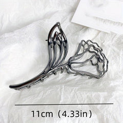 3pcs Flower Leaf Hair Claw Clip Hollow Ponytail Holder Hair Accessories
