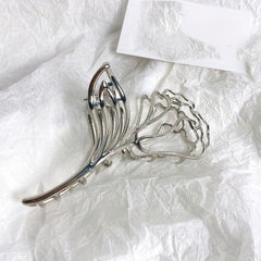 3pcs Flower Leaf Hair Claw Clip Hollow Ponytail Holder Hair Accessories