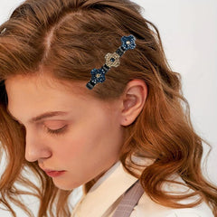 10Pcs Crystal Four Leaf Clover Hair Clips for Braids