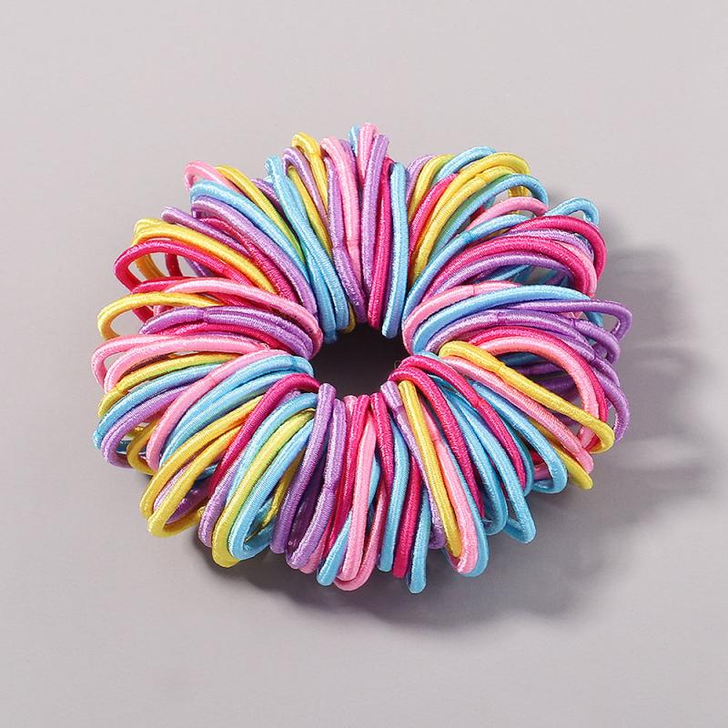 100 Hair Tie Elastic Rubber Band Kids Headband Accessories