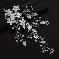 Faux Pearl Floral Head Piece Bridal Wedding Hair Accessories