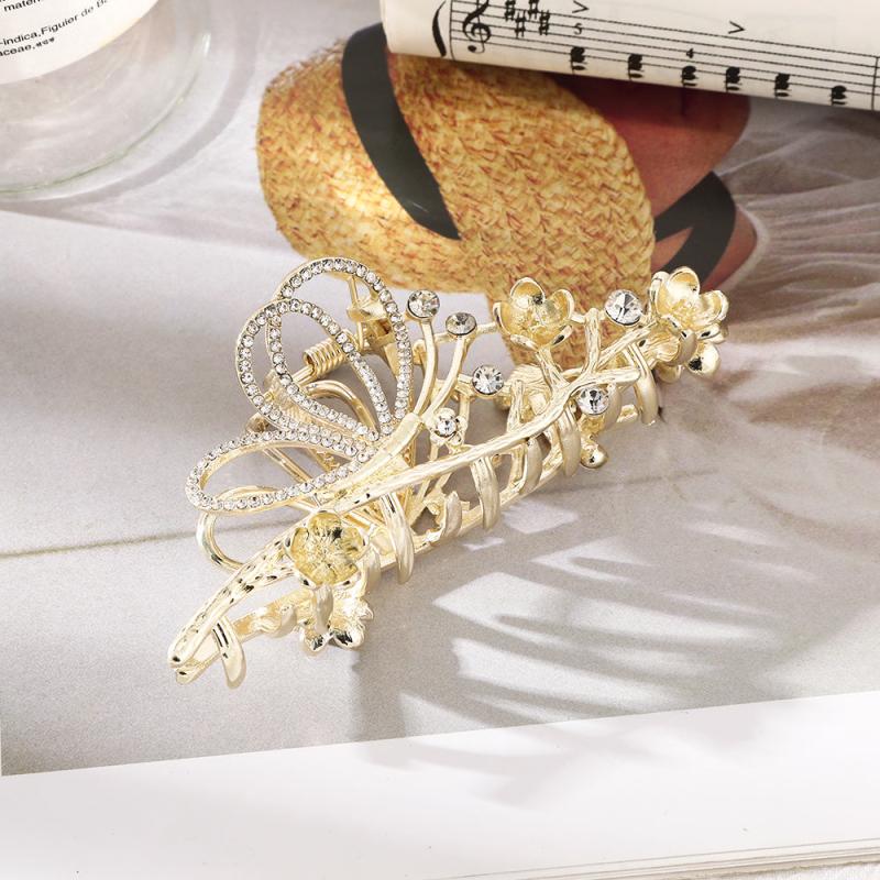 Faux Pearl Flower Hair Claw Clips Non Slip Strong Hold Grip Hair Jaw Clip