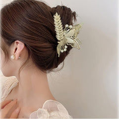 Faux Pearl Flower Hair Claw Clips Non Slip Strong Hold Grip Hair Jaw Clip