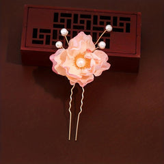 Chinese Style Flower Head Piece Hairpin Women's Accessories