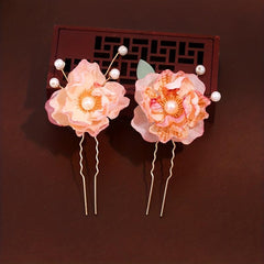 Chinese Style Flower Head Piece Hairpin Women's Accessories
