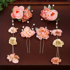 Chinese Style Flower Head Piece Hairpin Women's Accessories