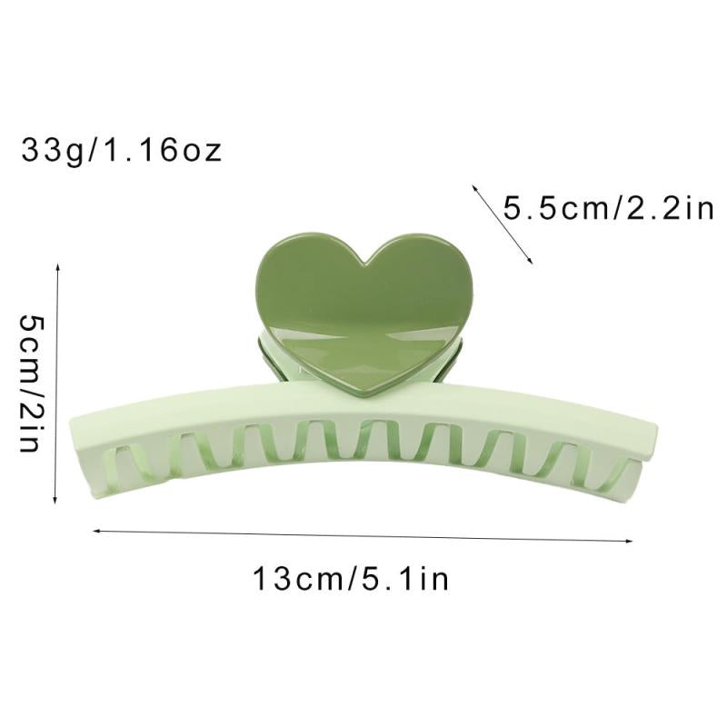 Heart Decor Hair Claw Candy Sweet Clip