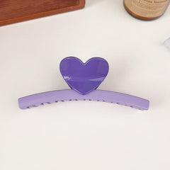 Heart Decor Hair Claw Candy Sweet Clip