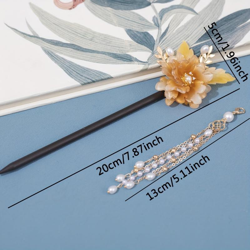 Wooden Hairpin Ancient Style Hair Stick Ponytail Holder