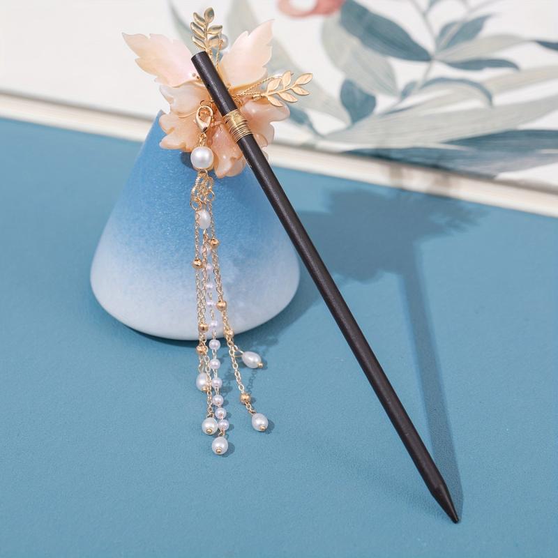 Wooden Hairpin Ancient Style Hair Stick Ponytail Holder