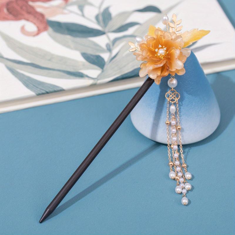 Wooden Hairpin Ancient Style Hair Stick Ponytail Holder