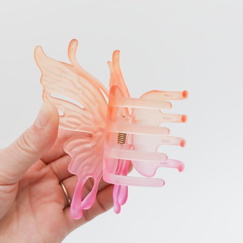 Gradient Butterfly Hair Claw Clip Strong Grip Thick Hair Accessories