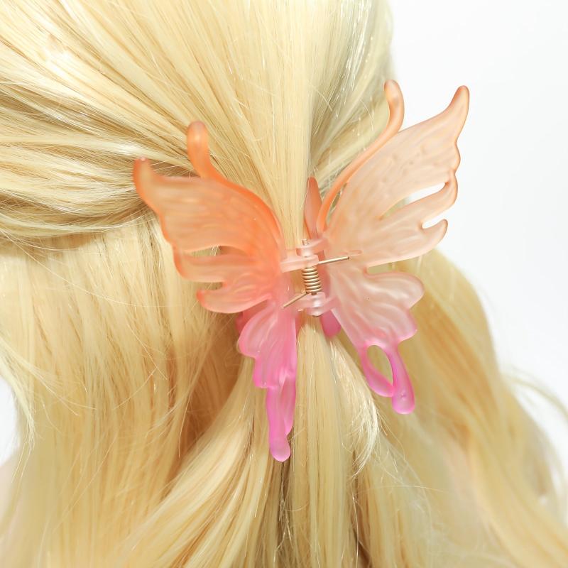 Gradient Butterfly Hair Claw Clip Strong Grip Thick Hair Accessories