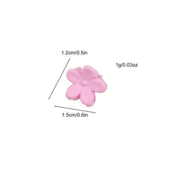 50pcs Cartoon Flower Hair Claw Clip Solid Banana Clip