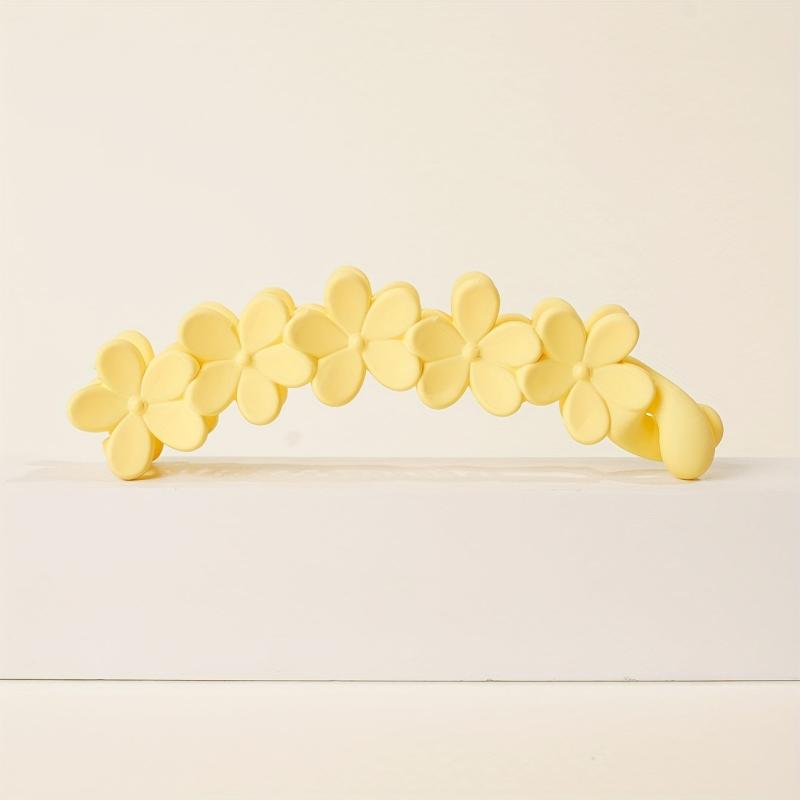 3pcs Lemon Yellow Banana Clips Hair Accessories